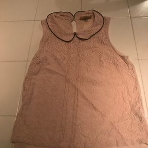 Women's collared lace tank